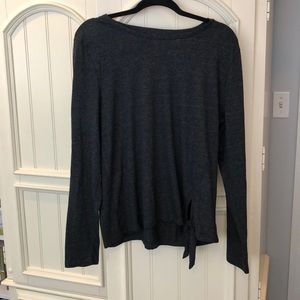 J. Crew Grey Long Sleeve Shirt With Cute Tie